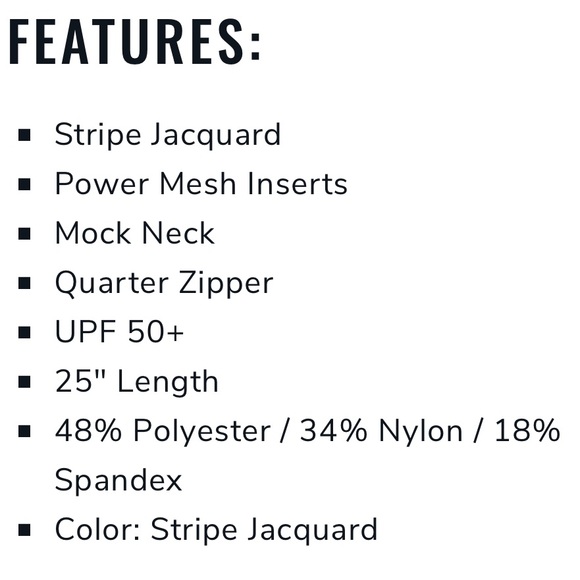 Tail Activewear Zip Mock Striped Jaquard - Picture 8 of 8